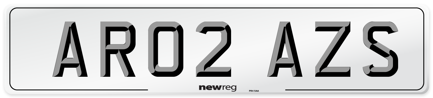 AR02 AZS Number Plate from New Reg